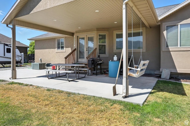758 N 400 E, Tremonton, UT 84337 - view of patio / terrace with french doors and a grill