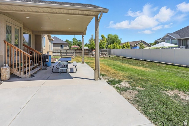 758 N 400 E, Tremonton, UT 84337 - fenced backyard featuring a patio and a residential view