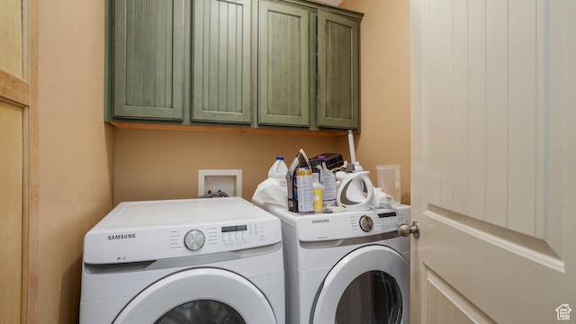 3417 S Kenna Ln Unit 1, West Haven, UT 84401 - laundry area featuring cabinet space and washer and dryer