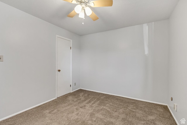 1050 Healy St Unit 1, Ogden, UT 84403 - carpeted empty room featuring ceiling fan and baseboards