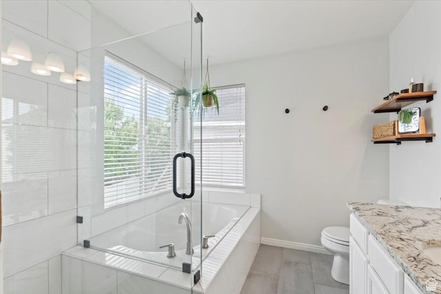 573 E Compass Cir S, North Salt Lake, UT 84054 - full bathroom with vanity, a bath, and a shower with shower door