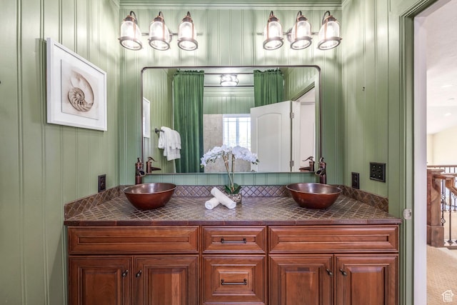897 W Pfeifferhorn Dr, Alpine, UT 84004 - full bathroom featuring double vanity and a decorative wall