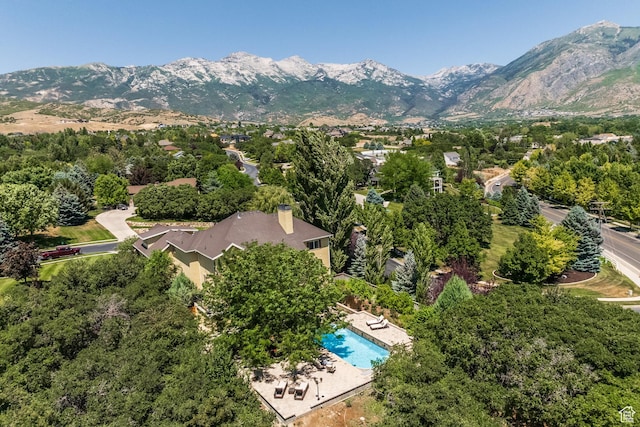 897 W Pfeifferhorn Dr, Alpine, UT 84004 - aerial overview of property's location featuring a mountainous background