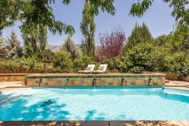897 W Pfeifferhorn Dr, Alpine, UT 84004 - swimming pool featuring a mountain view
