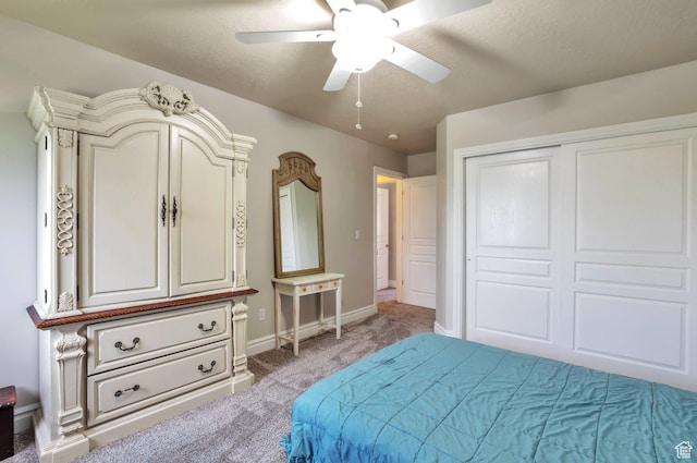483 W 3500 N, Pleasant View, UT 84414 - bedroom featuring light colored carpet, a ceiling fan, and a closet