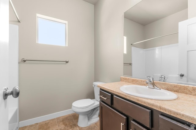 1012 W Willow Wind Dr, Farmington, UT 84025 - bathroom featuring vanity, tile patterned flooring, and bathtub / shower combination