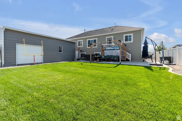 2460 N 2825 W, Plain City, UT 84404 - back of property with outdoor lounge area and a patio area