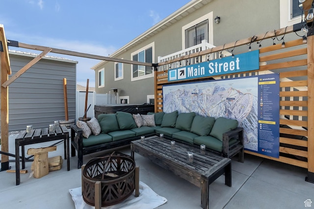 2460 N 2825 W, Plain City, UT 84404 - view of patio / terrace featuring an outdoor living space