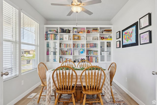 1346 W 1250 S, Springville, UT 84663 - dining room featuring plenty of natural light, light wood finished floors, and a ceiling fan