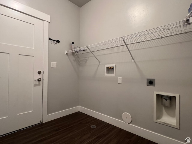 14652 S Astin Ln Unit U102, Herriman, UT 84096 - laundry room with hookup for a gas dryer, dark wood-type flooring, washer hookup, and electric dryer hookup