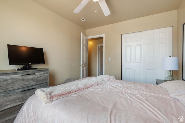 2132 W 2175 N, Clinton, UT 84015 - bedroom featuring a closet and ceiling fan