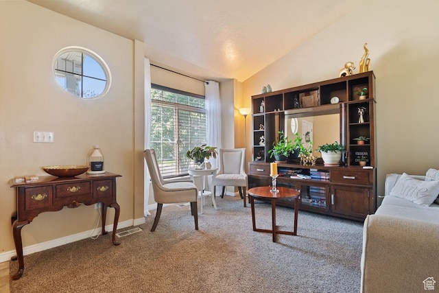 2132 W 2175 N, Clinton, UT 84015 - sitting room featuring carpet and lofted ceiling