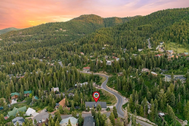 249 S Parkview Dr E, Park City, UT 84098 - aerial view of property and surrounding area with a mountainous background