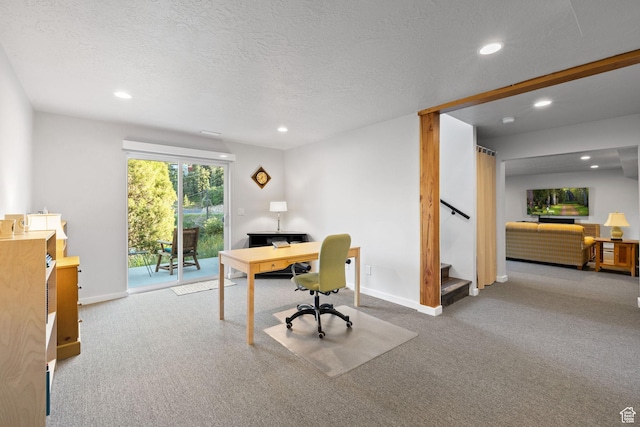 249 S Parkview Dr E, Park City, UT 84098 - carpeted office with recessed lighting and a textured ceiling