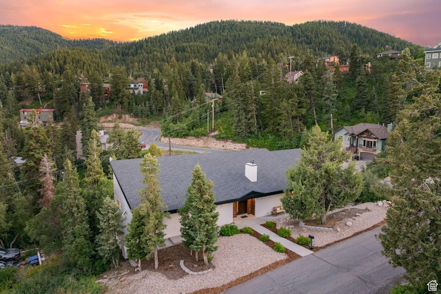 249 S Parkview Dr E, Park City, UT 84098 - mountain view featuring a heavily wooded area