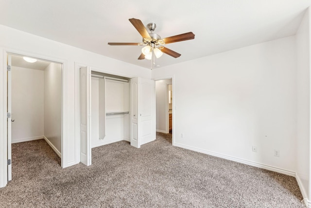 631 E Clearwater Dr, Layton, UT 84041 - unfurnished bedroom with carpet floors, a closet, and a ceiling fan