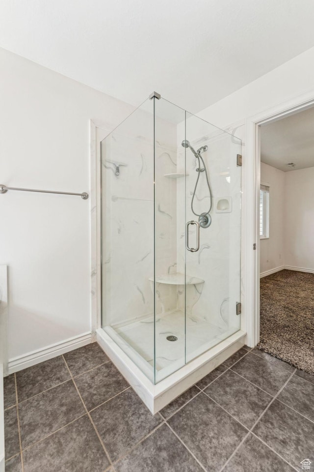 631 E Clearwater Dr, Layton, UT 84041 - bathroom with a stall shower and tile patterned floors