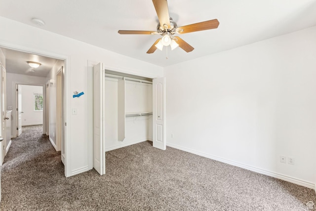 631 E Clearwater Dr, Layton, UT 84041 - unfurnished bedroom featuring carpet floors, a closet, and ceiling fan