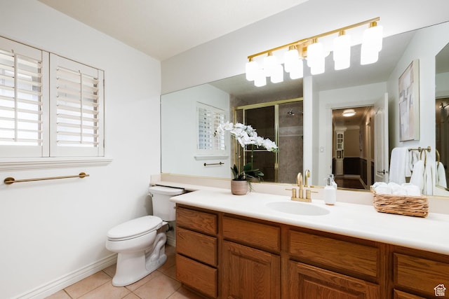 2400 E Logan Way S, Salt Lake City, UT 84108 - bathroom with tile patterned flooring, vanity, and a stall shower