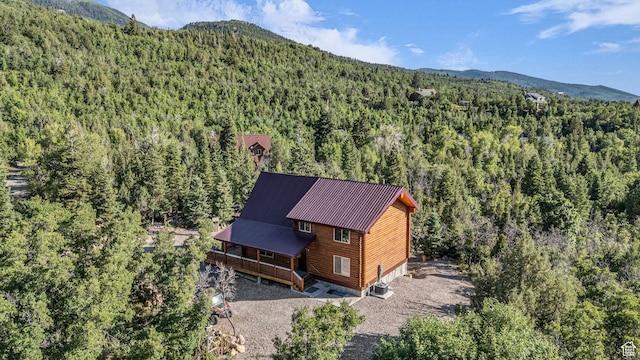 14961 N 12740 E, Mount Pleasant, UT 84647 - view from above of property featuring a heavily wooded area and mountains