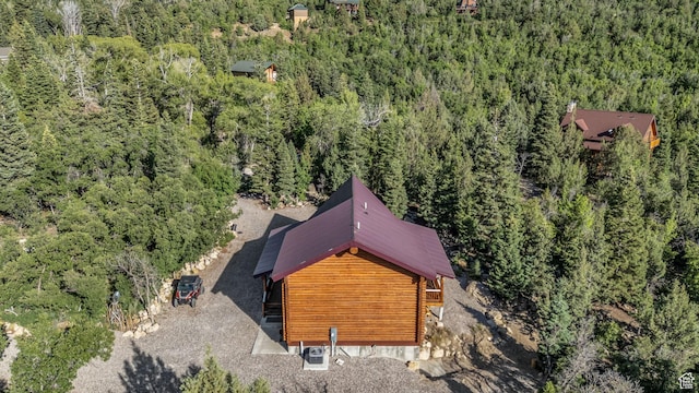 14961 N 12740 E, Mount Pleasant, UT 84647 - aerial view of property and surrounding area with a heavily wooded area