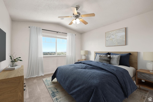 1339 Alpine Way, Provo, UT 84606 - bedroom with light carpet, vaulted ceiling, and a ceiling fan