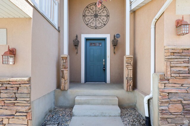 1339 Alpine Way, Provo, UT 84606 - entrance to property featuring stucco siding and stone siding