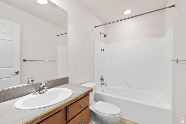 1339 Alpine Way, Provo, UT 84606 - full bath with vanity, shower / washtub combination, and recessed lighting