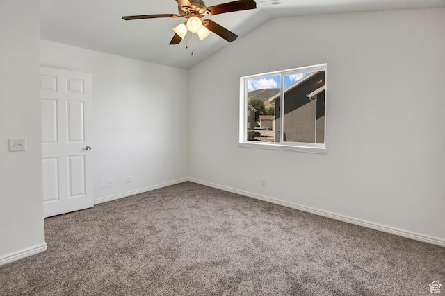 8048 W Copperfield Pl # 31, Magna, UT 84044 - carpeted empty room with a ceiling fan and vaulted ceiling