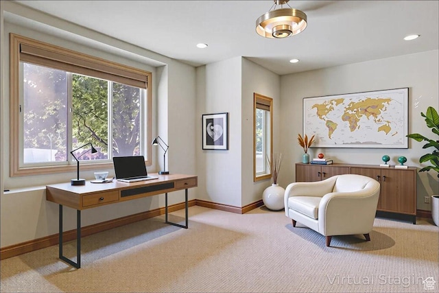 5588 S Farm Hill Dr, Salt Lake City, UT 84117 - office space featuring light colored carpet and recessed lighting
