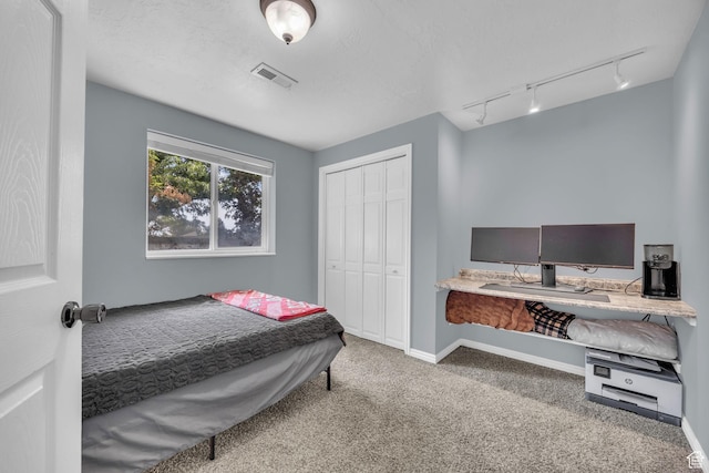 5548 S 3850 W, Roy, UT 84067 - carpeted bedroom featuring track lighting and a closet
