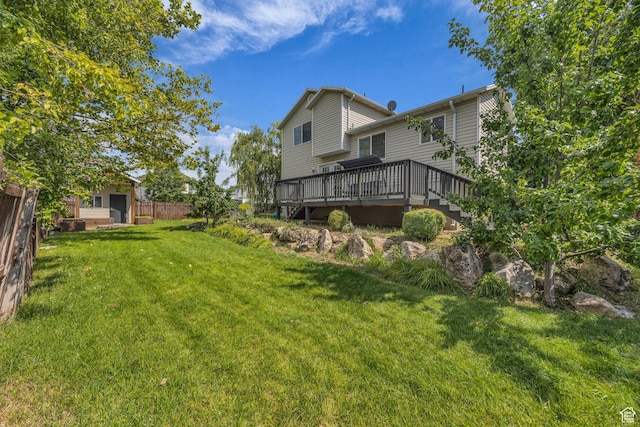 5548 S 3850 W, Roy, UT 84067 - view of yard with a deck