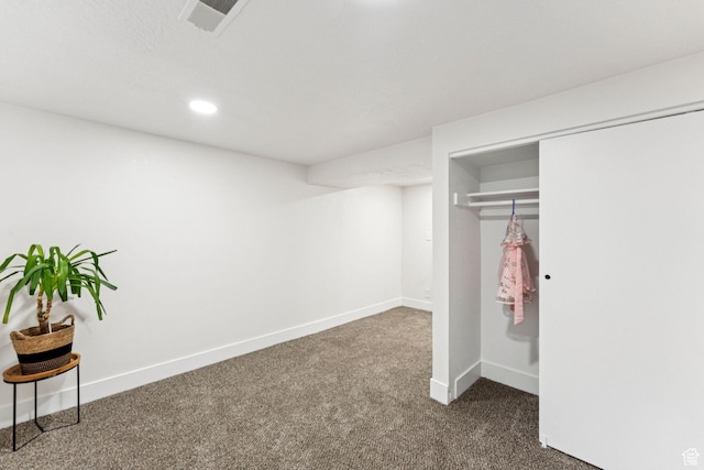 1043 S 1300 W, Salt Lake City, UT 84104 - unfurnished bedroom with dark colored carpet, recessed lighting, and a closet