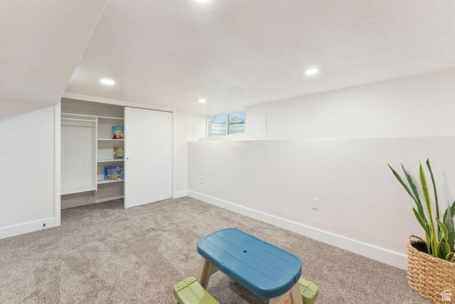 1043 S 1300 W, Salt Lake City, UT 84104 - recreation room featuring carpet flooring and recessed lighting