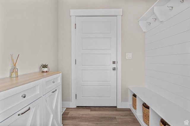 4982 N Goosefoot Dr Unit 51, Eagle Mountain, UT 84005 - mudroom featuring light wood-type flooring and baseboards