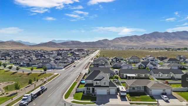 4982 N Goosefoot Dr Unit 51, Eagle Mountain, UT 84005 - aerial view of residential area featuring a mountainous background