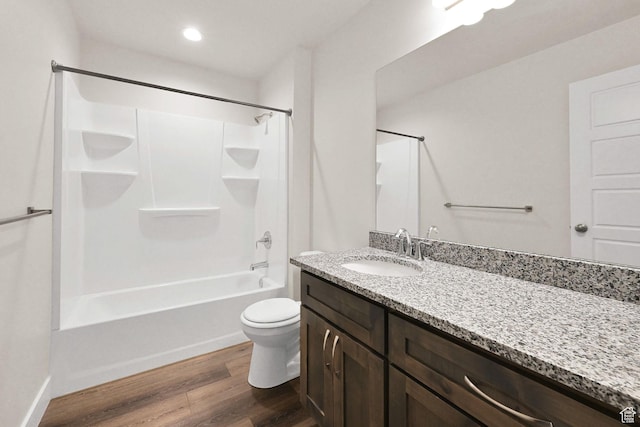 2782 W 4140 S Unit 246, Roy, UT 84067 - full bathroom with vanity, wood finished floors,  shower combination, and recessed lighting