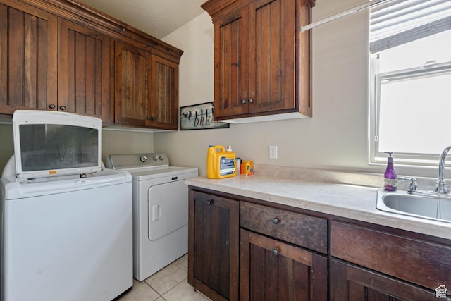 358 S 1040 W, Hurricane, UT 84737 - laundry area with cabinet space, independent washer and dryer, and light tile patterned floors