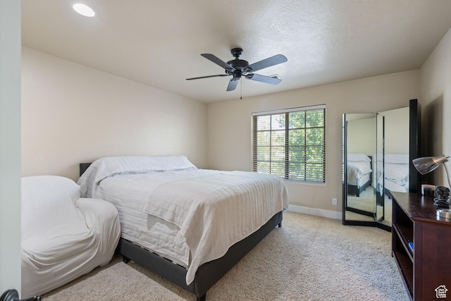 358 S 1040 W, Hurricane, UT 84737 - bedroom featuring light colored carpet, ceiling fan, and recessed lighting