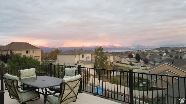 4636 E Ponderosa Way, Eagle Mountain, UT 84005 - balcony at dusk with a residential view