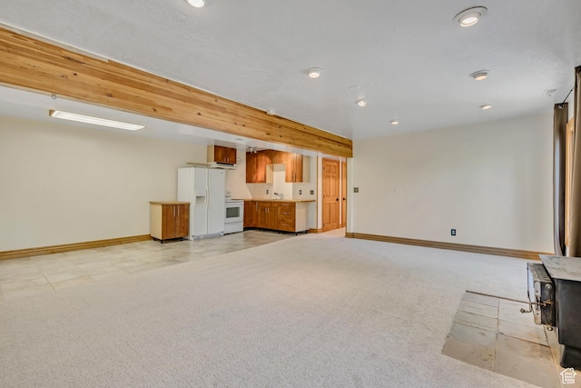 3697 Wagon Wheel Way, Park City, UT 84098 - unfurnished living room with recessed lighting and light carpet
