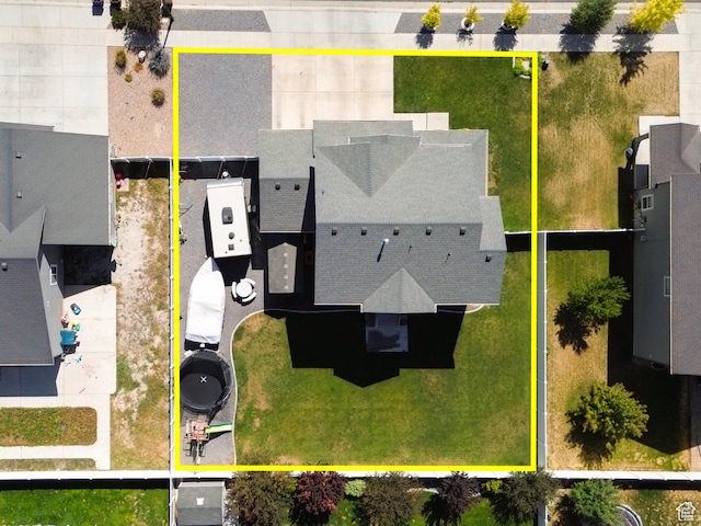 4857 N Goosefoot Dr, Eagle Mountain, UT 84005 - aerial view of property's location with property boundaries highlighted