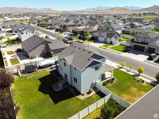 4857 N Goosefoot Dr, Eagle Mountain, UT 84005 - aerial perspective of suburban area with mountains