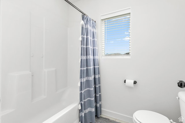 4857 N Goosefoot Dr, Eagle Mountain, UT 84005 - full bathroom with toilet and shower / bathtub combination with curtain