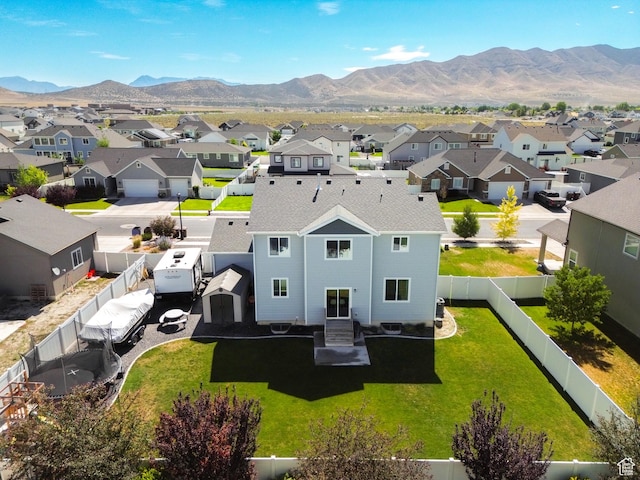 4857 N Goosefoot Dr, Eagle Mountain, UT 84005 - aerial perspective of suburban area with a mountain backdrop