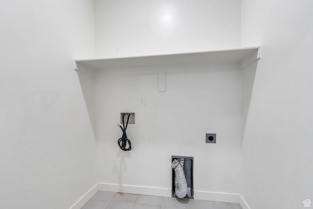 753 W Crystal Creek Rd, American Fork, UT 84003 - laundry area with electric dryer hookup, hookup for a washing machine, and light tile patterned floors