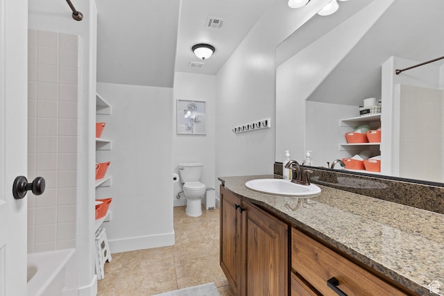4323 W 2650th Cir S, Hurricane, UT 84737 - bathroom featuring vanity, washtub / shower combination, and tile patterned flooring