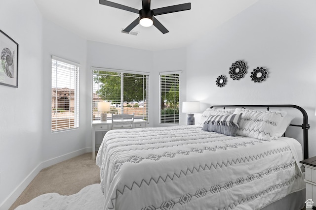 4323 W 2650th Cir S, Hurricane, UT 84737 - bedroom with light colored carpet and a ceiling fan