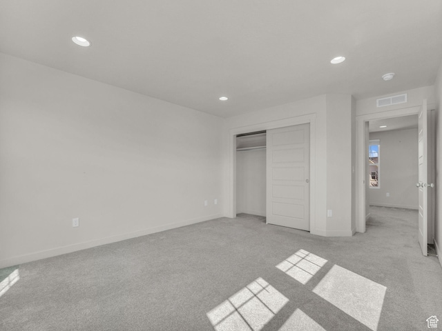 5103 W Black Twig Dr, South Jordan, UT 84009 - unfurnished bedroom featuring light colored carpet, recessed lighting, and a closet