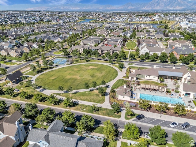 5103 W Black Twig Dr, South Jordan, UT 84009 - aerial view of property and surrounding area with nearby suburban area and a mountain backdrop